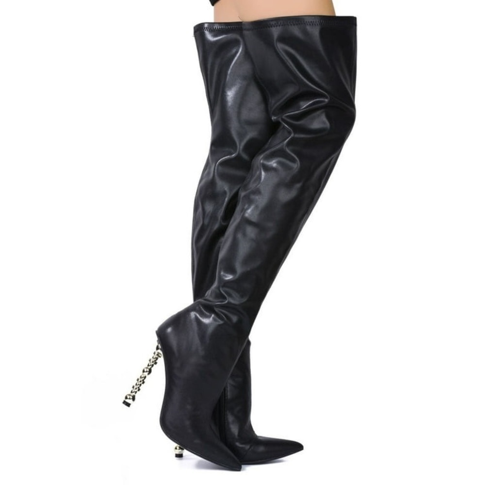 Cape Robbin “Kalel” Over-the-Knee Stiletto Boots – Size 9, Black - Picture 5 of 5